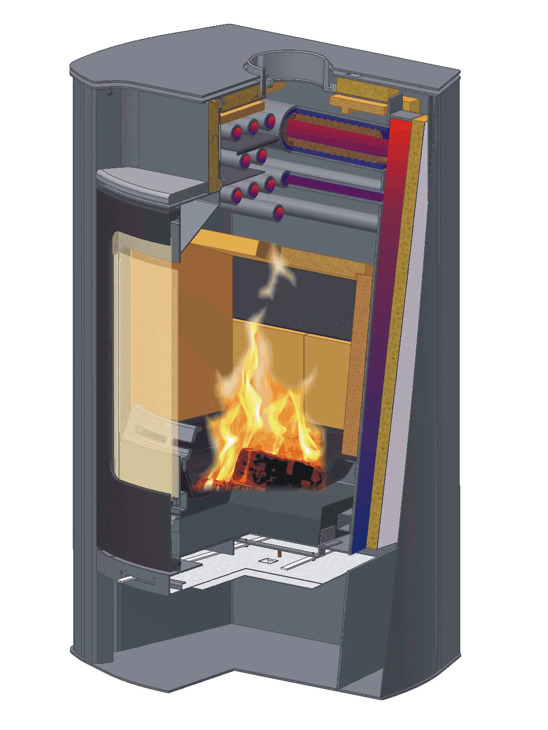 Caron Aqua Genomskärning Illustration